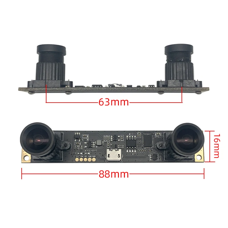 1 Million High-definition USB Binocular Camera Module Synchronous Face Recognition Depth Detection Module Drive-free