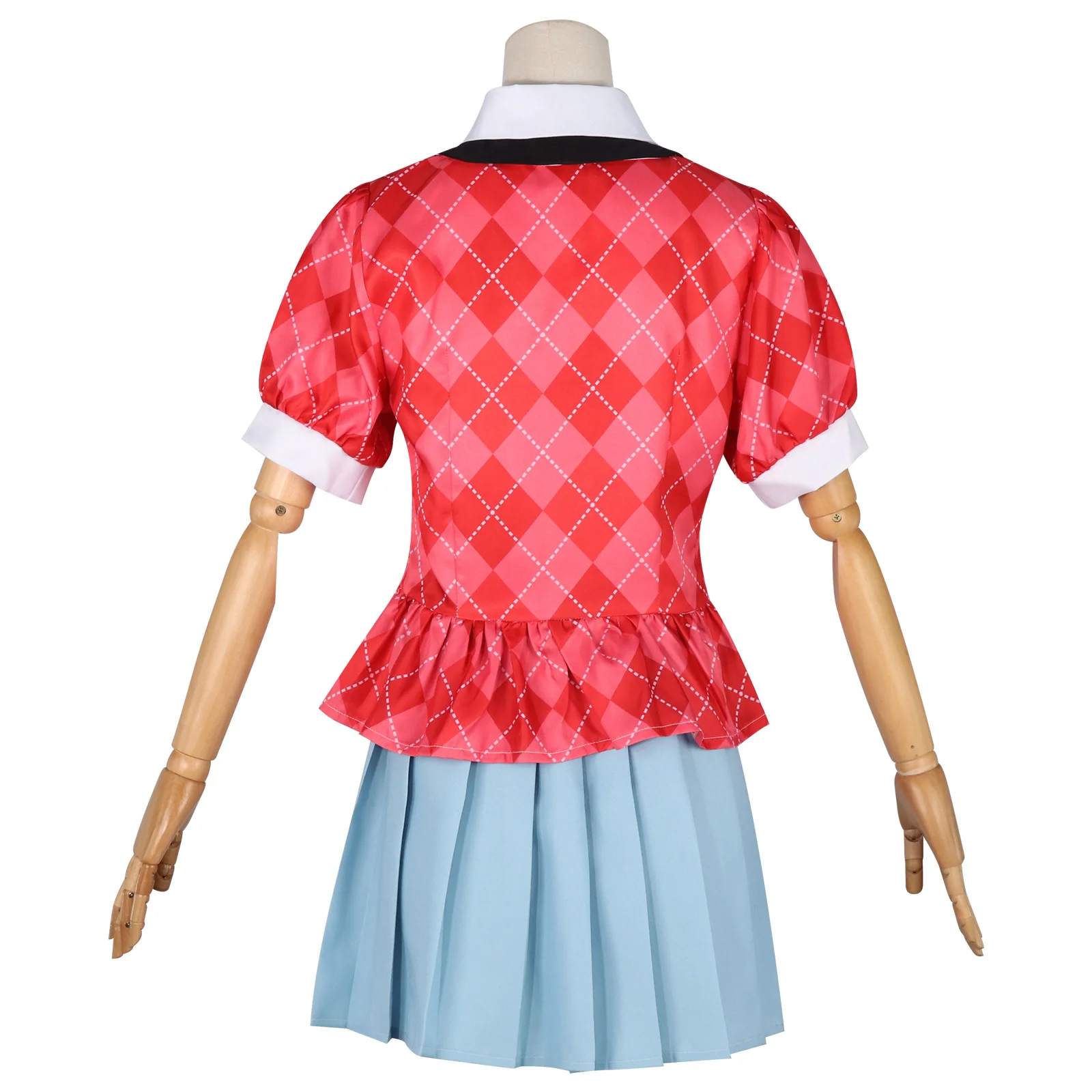 أزياء أنيمي زومبي لاند ساغا ميزونو آي التأثيرية فريق جيرسي تي شيرت أحمر تنورة موحدة امرأة لطيف الحرم الجامعي حفلة تنكرية البدلة #5