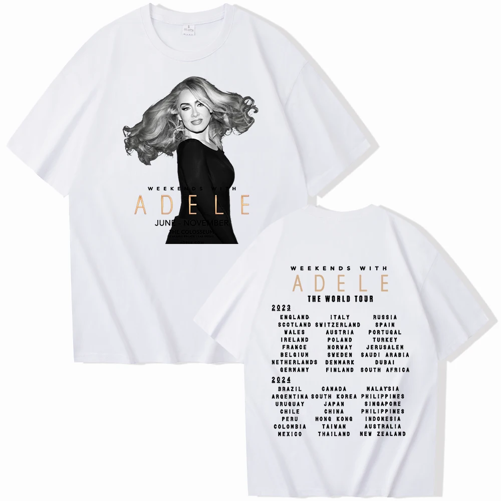 Weekends with Adele 2024 Tour Summer T-Shirts Unisex Harajuku O-Neck Short Sleeve Shirts Music