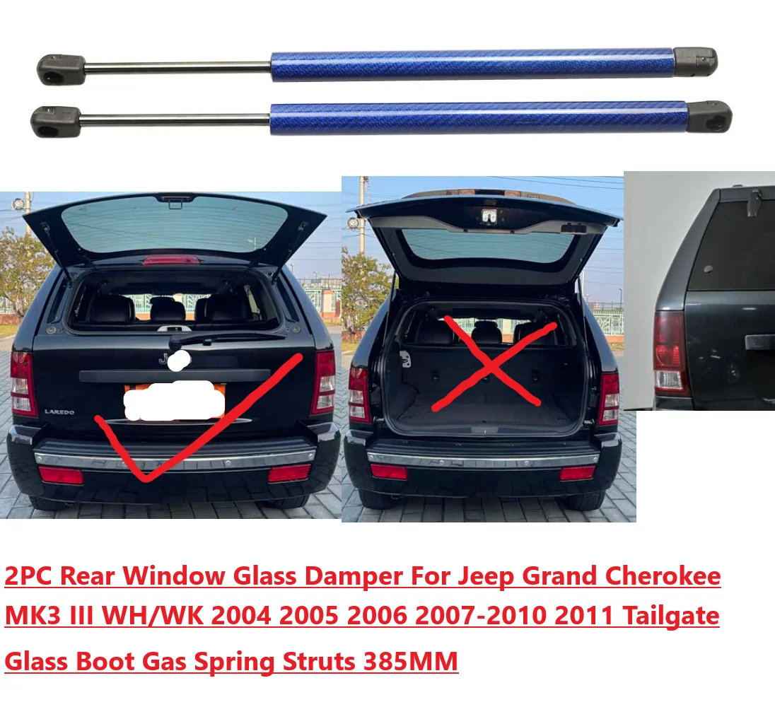 

2PC Rear Window Glass Damper For Jeep Grand Cherokee MK3 WH/WK 2004-2010 Tailgate Glass Boot Gas Spring Struts Prop Lift Support