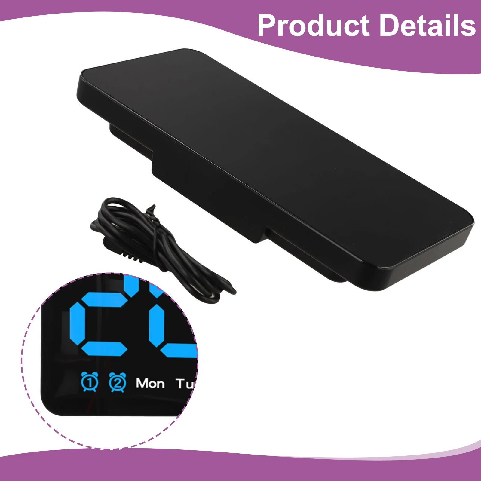 Dual Time Format Adjustable Brightness Perfect For Bedrooms Bright Display for versatile Addition Environment Dual