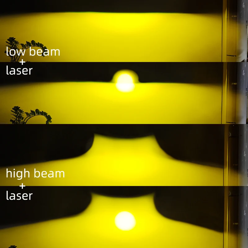 2.0 Inch Dual Laser Fog Light For Toyota Car Headlight Bi Led Lenses Mini Projector Yellow Light Waterproof 12V LED
