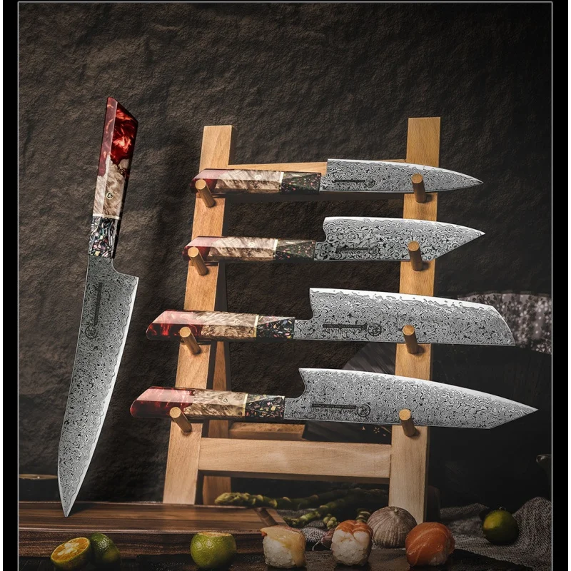 Damascus Knife 5.5 inch Kiritsuke Kitchen Chef Japanese Knife AUS-10 High Carbon Stainless Steel Knives Cooking Tools Grandsharp