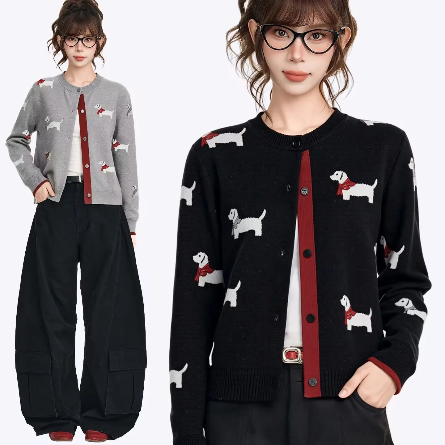 

Женский вязаный кардиган для собак