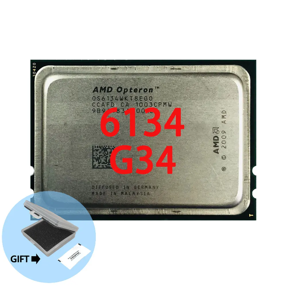 

AMD Opteron 6134 Op 6134 2.3 GHz Eight-Core Eight-Thread 115W CPU Processor OS6134WKT8EGO Socket G34