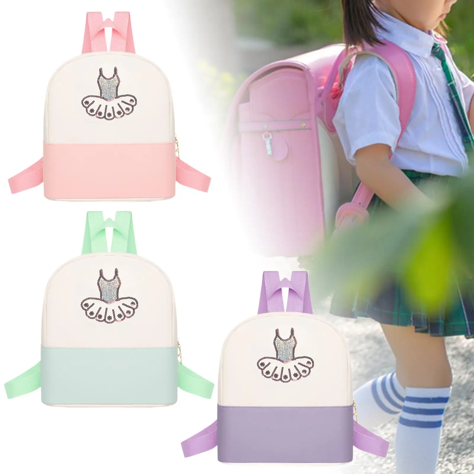Ballet Dance Backpack Girls Dance Bag Sweet Duffle Bag for Gymnastics Travel