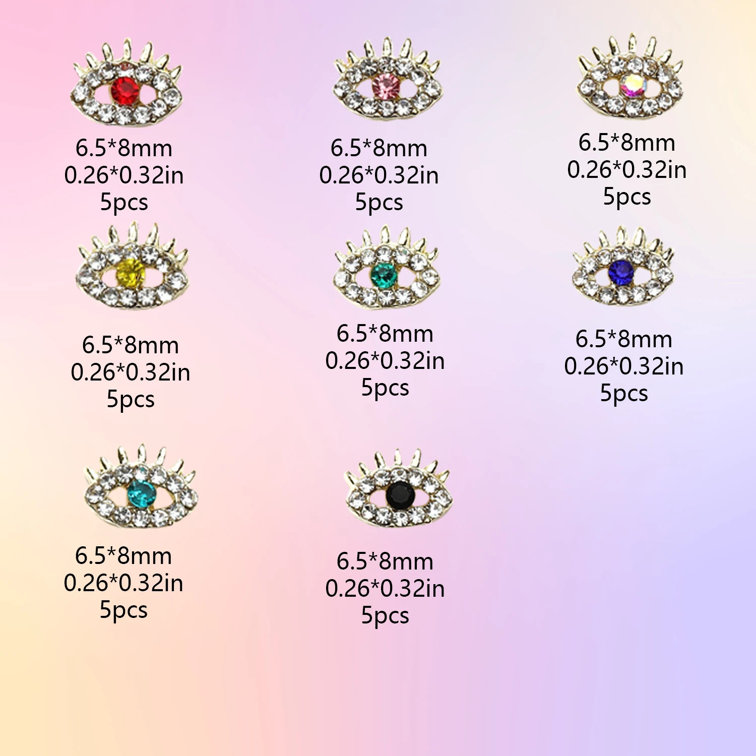 40 個ゴールド複雑な邪眼カボション目ネイル宝石装飾ラッキーシンボリックマニキュアアートチャーム明るい宝石光沢のある目