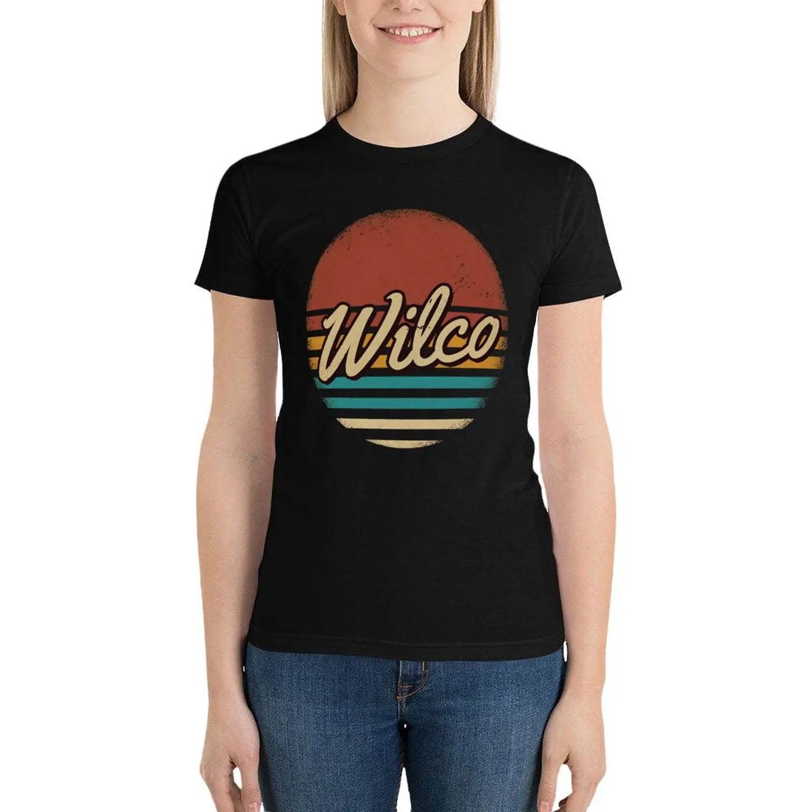 Wilco Wilco Retro Style T-Shirt graphics cute clothes womans clothing