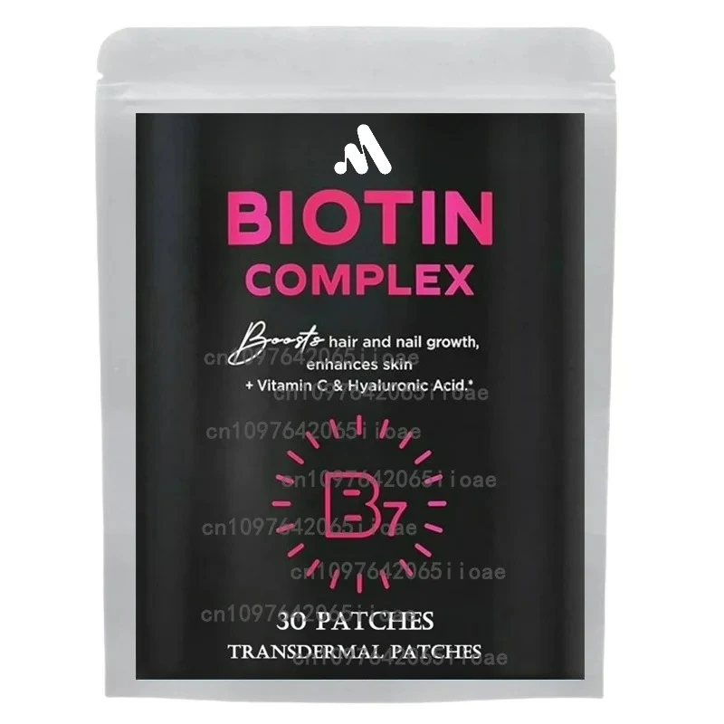 

30 Patches Biotin Complex Transdermal Patches For Women & Men Healthy Hair, Radiant Skin