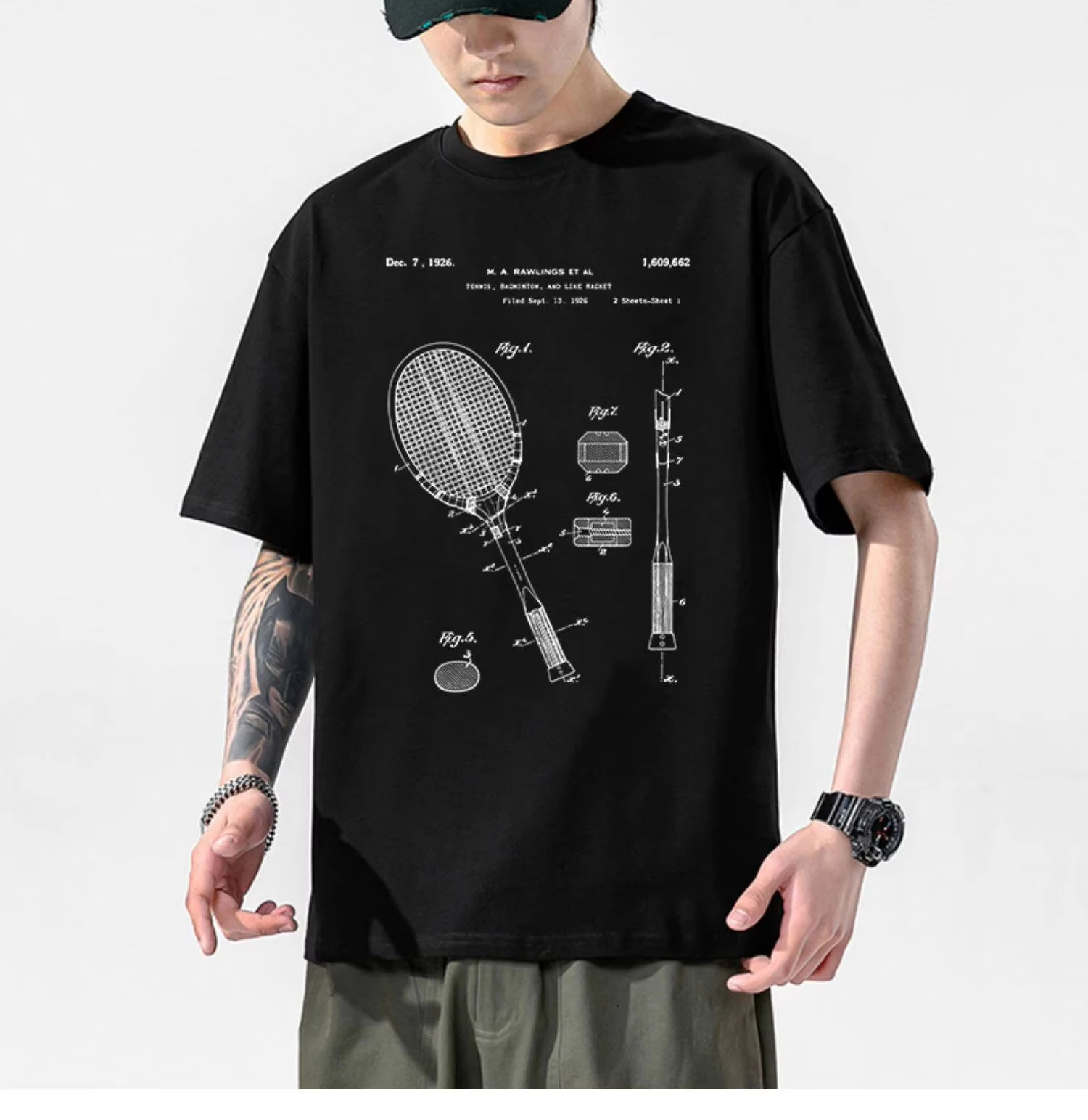 Tennis Bear Pattern Badminton Sport T-shirt for Men and Women Custom Short-sleeved Team Competition Team Uniform Clothing Tee