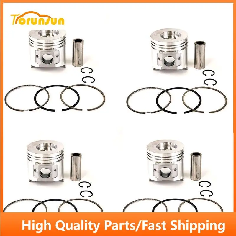 

New 4 Sets STD Piston Kit With Ring 8-97220-604-0 Fit For Isuzu 4JG1 Engine 95.4MM