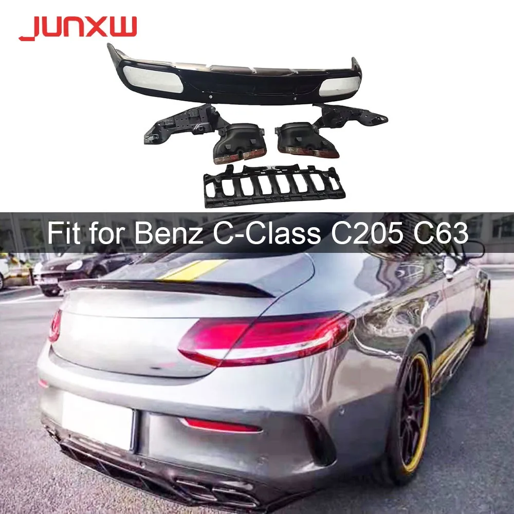 ΠΠ°Π΄Π½ΠΈΠΉ Π±Π°ΠΌΠΏΠ΅Ρ Π°Π²ΡΠΎΠΌΠΎΠ±ΠΈΠ»Ρ ΠΈΠ· ΠΠΠ‘-ΠΏΠ»Π°ΡΡΠΈΠΊΠ°, Π΄ΠΈΡΡΡΠ·ΠΎΡ, ΡΠΏΠΎΠΉΠ»Π΅Ρ Ρ Π½Π°ΡΠ°Π΄ΠΊΠ°ΠΌΠΈ Π΄Π»Ρ Π²ΡΡ
Π»ΠΎΠΏΠ½ΡΡ
Π³Π°Π·ΠΎΠ² Π΄Π»Ρ Benz C Class C205 C63 AMG Coupe 2014-2020, Π³Π»ΡΠ½ΡΠ΅Π²ΡΠΉ ΡΠ΅ΡΠ½ΡΠΉ ΠΎΠ±Π²Π΅Ρ, ΠΊΠΎΠΌΠΏΠ»Π΅ΠΊΡΡ ΠΠ°Π΄Π½ΠΈΠΉ Π±Π°ΠΌΠΏΠ΅Ρ Π°Π²ΡΠΎΠΌΠΎΠ±ΠΈΠ»Ρ ΠΈΠ· ΠΠΠ‘-ΠΏΠ»Π°ΡΡΠΈΠΊΠ°, Π΄ΠΈΡΡΡΠ·ΠΎΡ, ΡΠΏΠΎΠΉΠ»Π΅Ρ Ρ Π½Π°ΡΠ°Π΄ΠΊΠ°ΠΌΠΈ Π΄Π»Ρ Π²ΡΡ
Π»ΠΎΠΏΠ½ΡΡ
Π³Π°Π·ΠΎΠ² Π΄Π»Ρ Benz C Class C205 C63 AMG Coupe 2014-2020, Π³Π»ΡΠ½ΡΠ΅Π²ΡΠΉ ΡΠ΅ΡΠ½ΡΠΉ ΠΎΠ±Π²Π΅Ρ, ΠΊΠΎΠΌΠΏΠ»Π΅ΠΊΡΡ