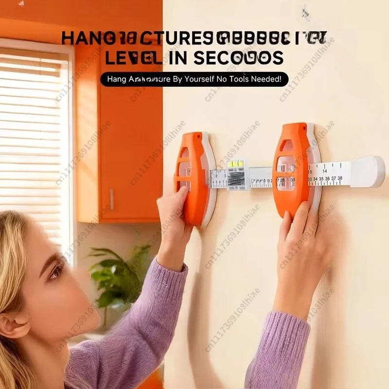 Picture Frame Hanging Balance Ruler, Nail Positioning Tool, Level & Angle Measuring Ruler for Wall Hanging Decor