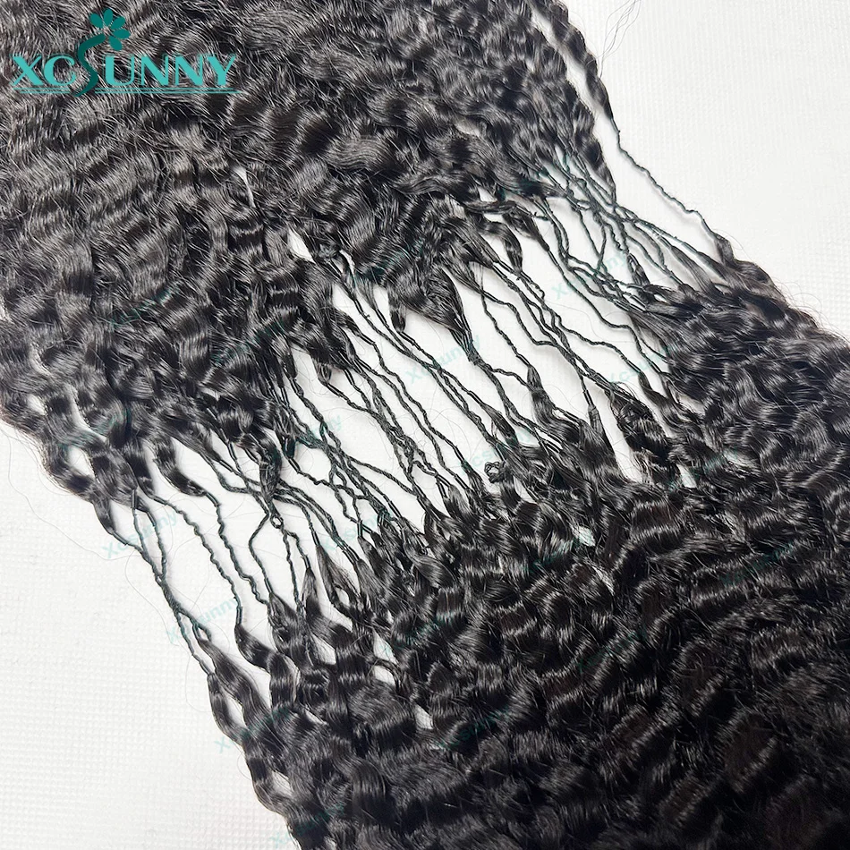 ريشة الكروشيه الشعر البشري غريب مستقيم قبل فصل Knotless الكروشيه وصلات شعر بشري لضفائر بوهو تجديل