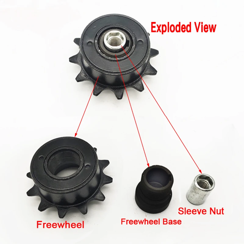 Card slot 12T single speed flywheel middle drive motor flywheel 12 Teeth Chain Sprocket For Electric Bike Motor MY1016Z MY1018