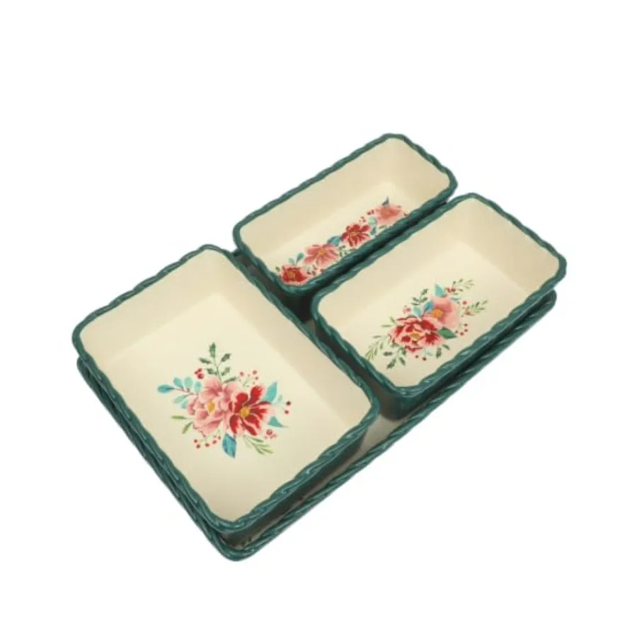 

Набор керамических форм для выпечки из 4 предметов, прямоугольные формы для выпечки