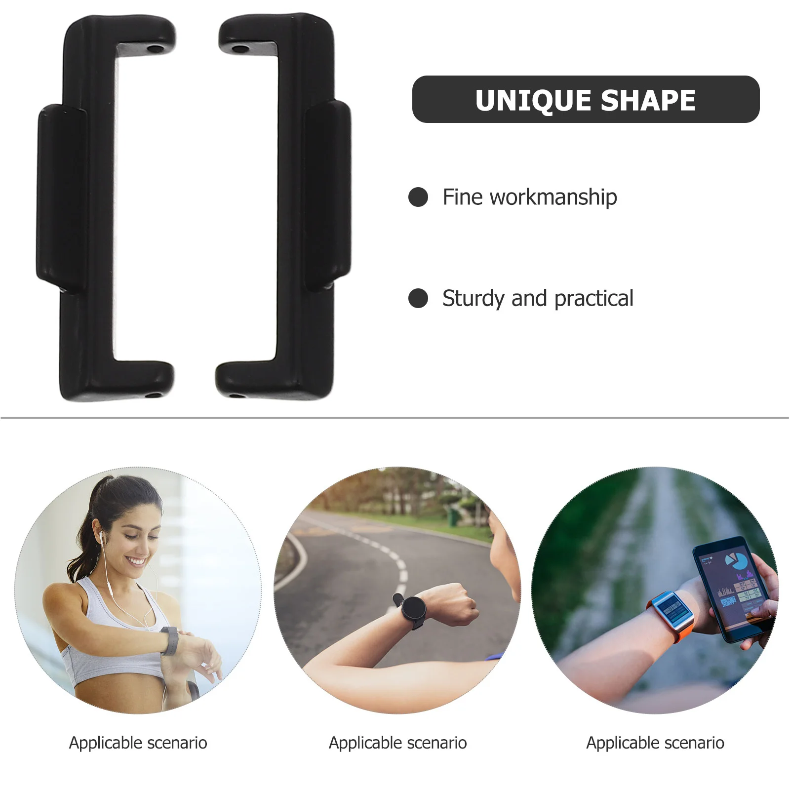 2Pcs 금속 시계 밴드 커넥터 다양한 시계 스트랩을 위한 강력한 내마모성 교체 어댑터 안전한 맞춤 연결 장치