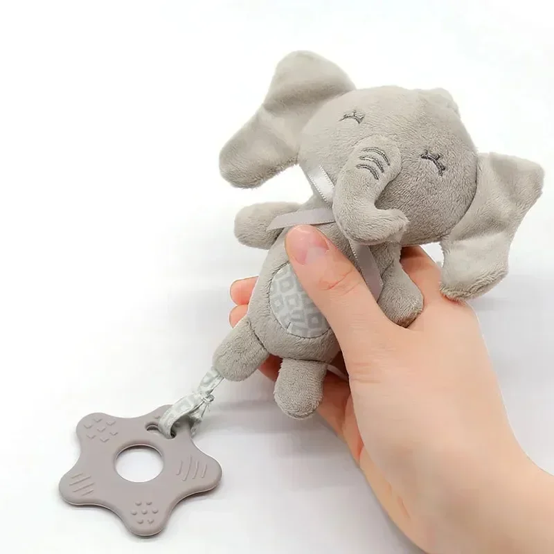 Infant Toddler Rattles Toys for Baby Stroller Crib Soft Bear Bunny Style Pram Hanging Toys Plush Appease Doll Bed Accessories