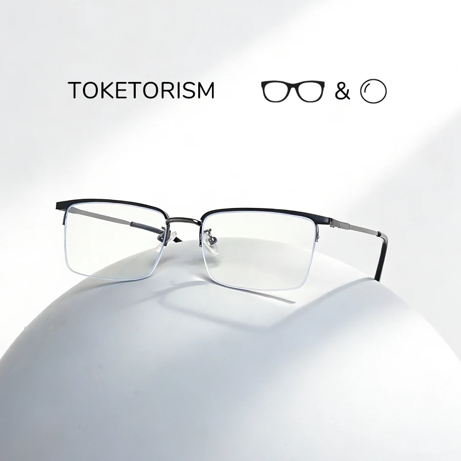 

Очки Toketorism Half Frame для бизнеса и чтения, корригирующие, с фотохромными линзами и защитой от синего света