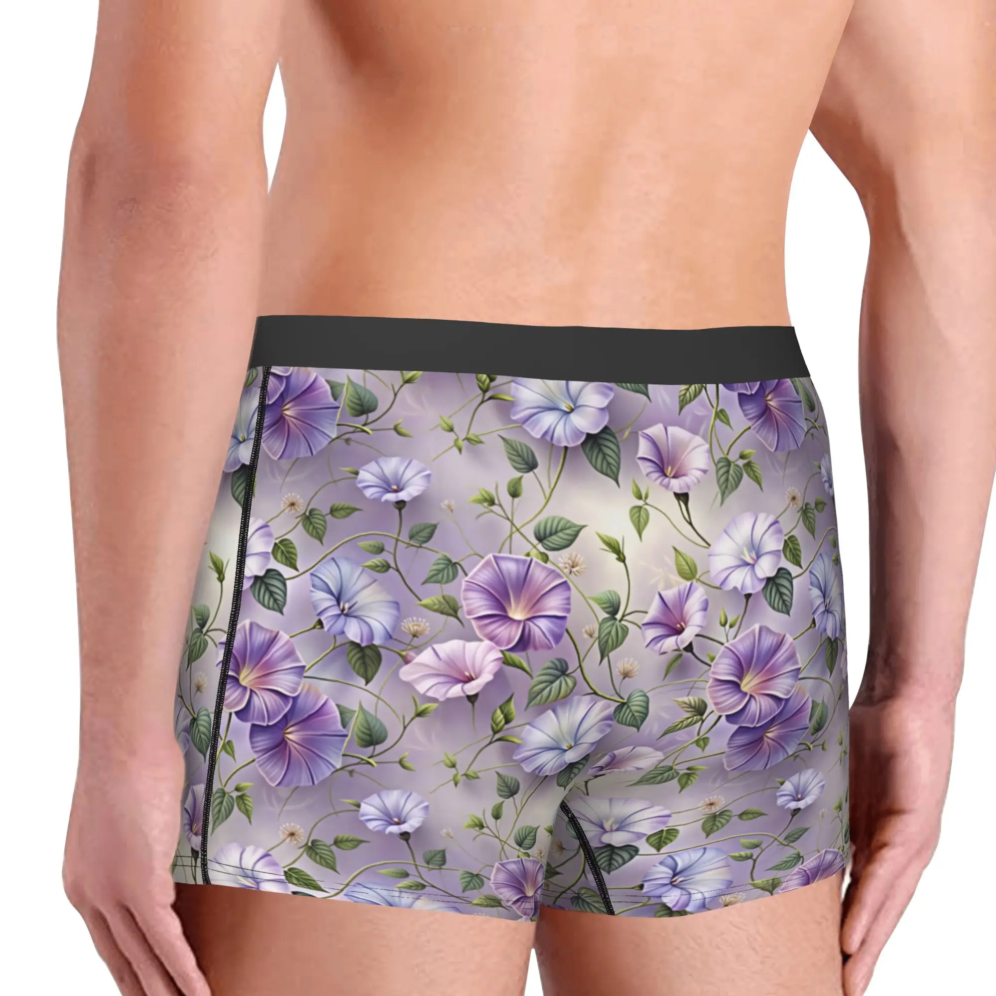 Luxury High 3D Floral Underwear Men Print Fashion Trend 3D Flowers Boxer Shorts Panties Briefs Breathable Underpants