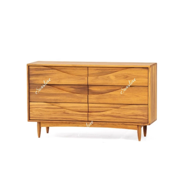 

New Chinese style six-drawer modern simple home storage cabinet storage chest of drawers