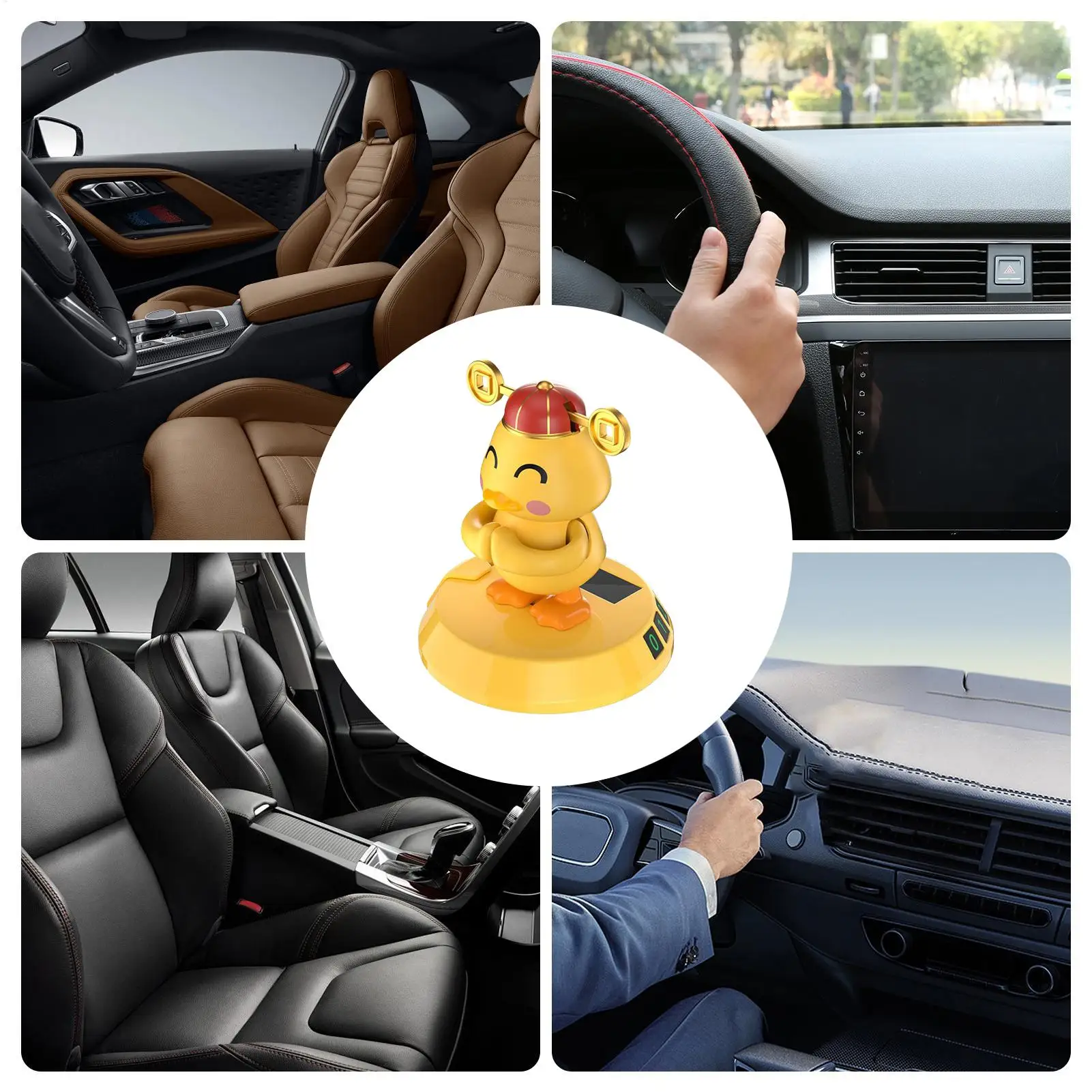 

Solar Powered Dancing Figures Duck Car Dashboard Decorations Solar Powered Car Decoration With Parking Number Plate For Adults