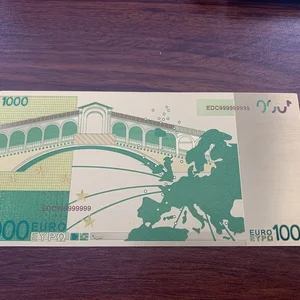 Euro Gold Note, World Bill Note, Sammlerfarbe, Paper-Moeda-Sammlung, Euro 1000, 1PC Hauptverkäufe Dinheirinho - №6