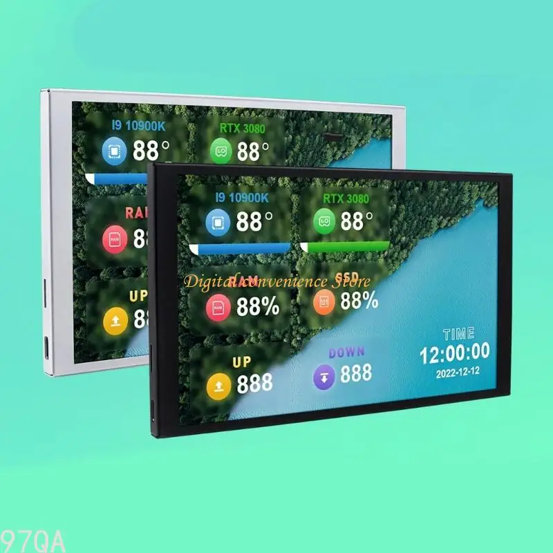 97QA 고해상도 8 인치 IPSS 디스플레이 화면 알루미늄 케이스 USB 유형 C 연결