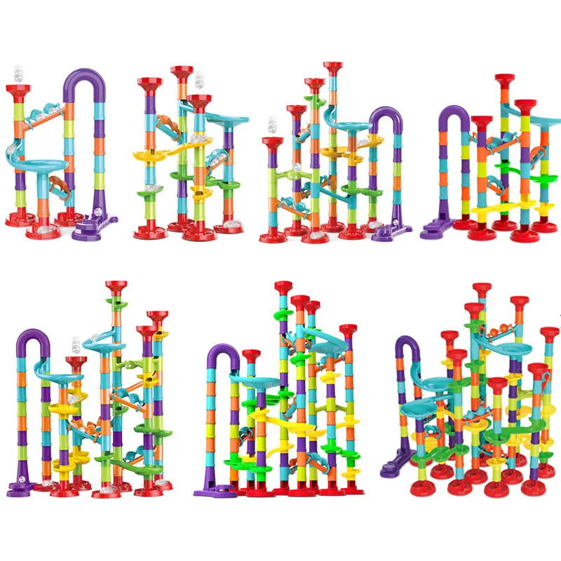 

3D Maze Ball Roll Toy DIY Marble Run Race Track Building Blocks Slide Toys For Creative Children Constructor Educational Toys
