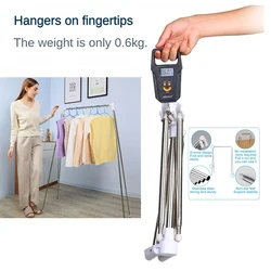 Clothes Drying Rack Stainless Steel Portable Pants Hanger Organizer Fabric Dryer Home Accessories 3 Folded Rod Camping Dormitory