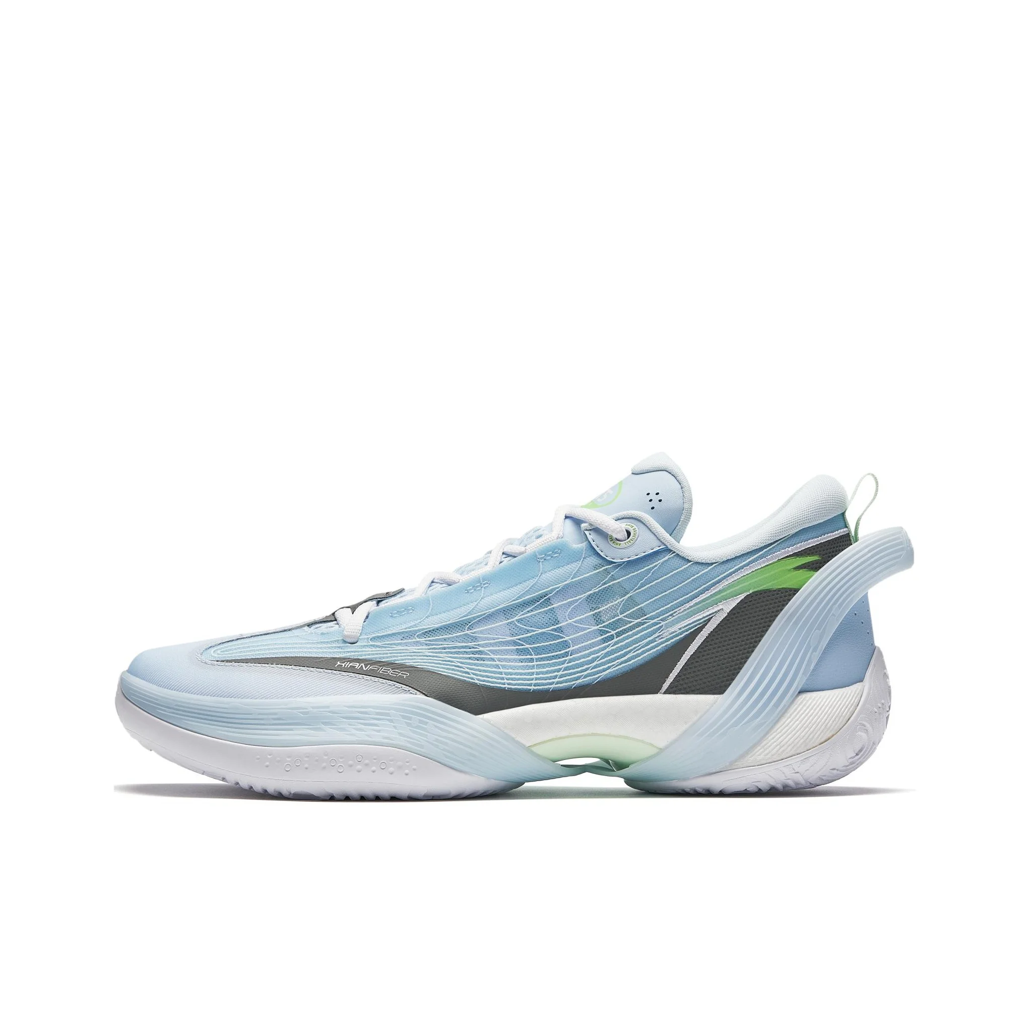 Anta Three point Rain1.0 Cushioning Slip Resistant Abrasion Resistant Low top Basketball Shoes Men's Blue Gray 912421102S-2