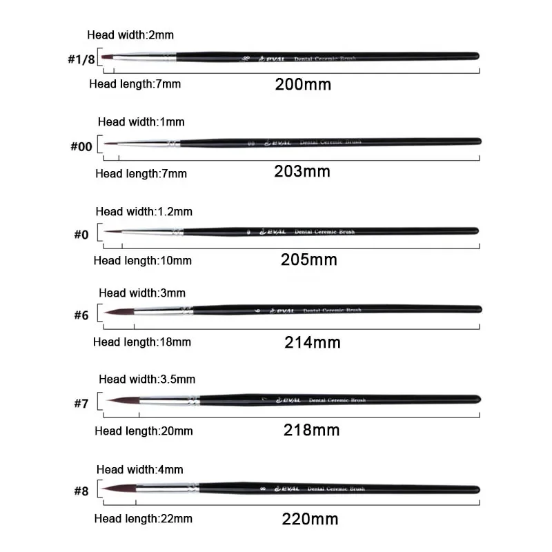 

GREATLH 6pcs/set Dental Porcelain Brush Pen Dentist Tools Dental Instrument