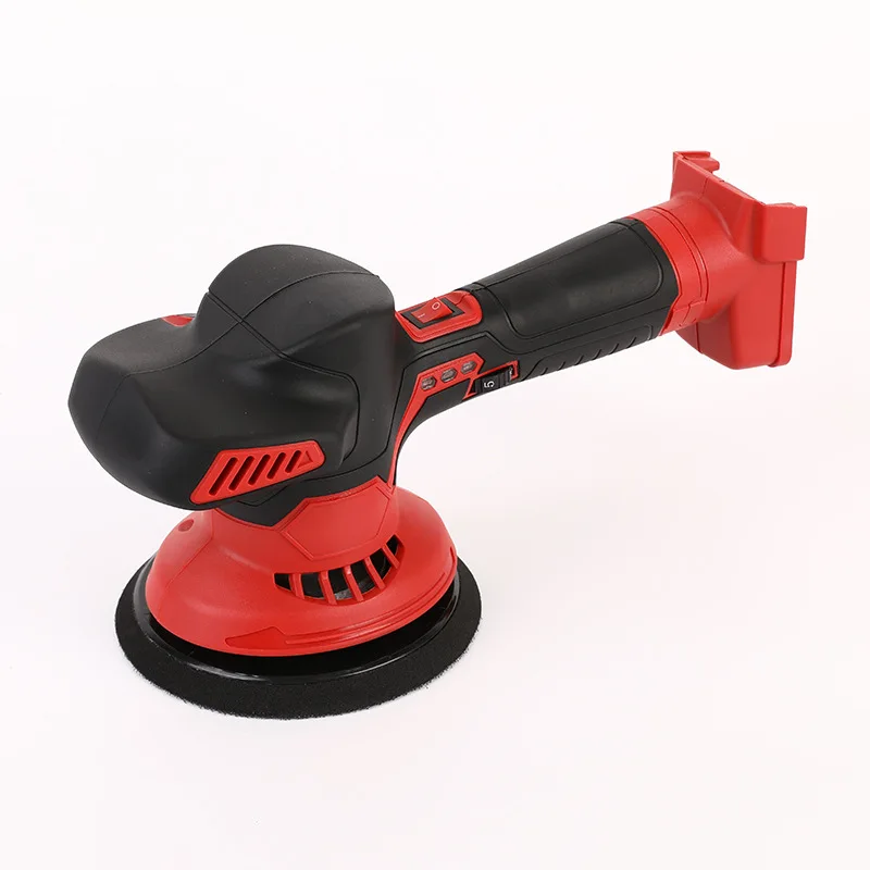 Cordless Car Polisher 21V Lithium Battery Buffer Waxer 6 Speed Wireless Scratch Repair Tool with Eccentric Pad for Auto