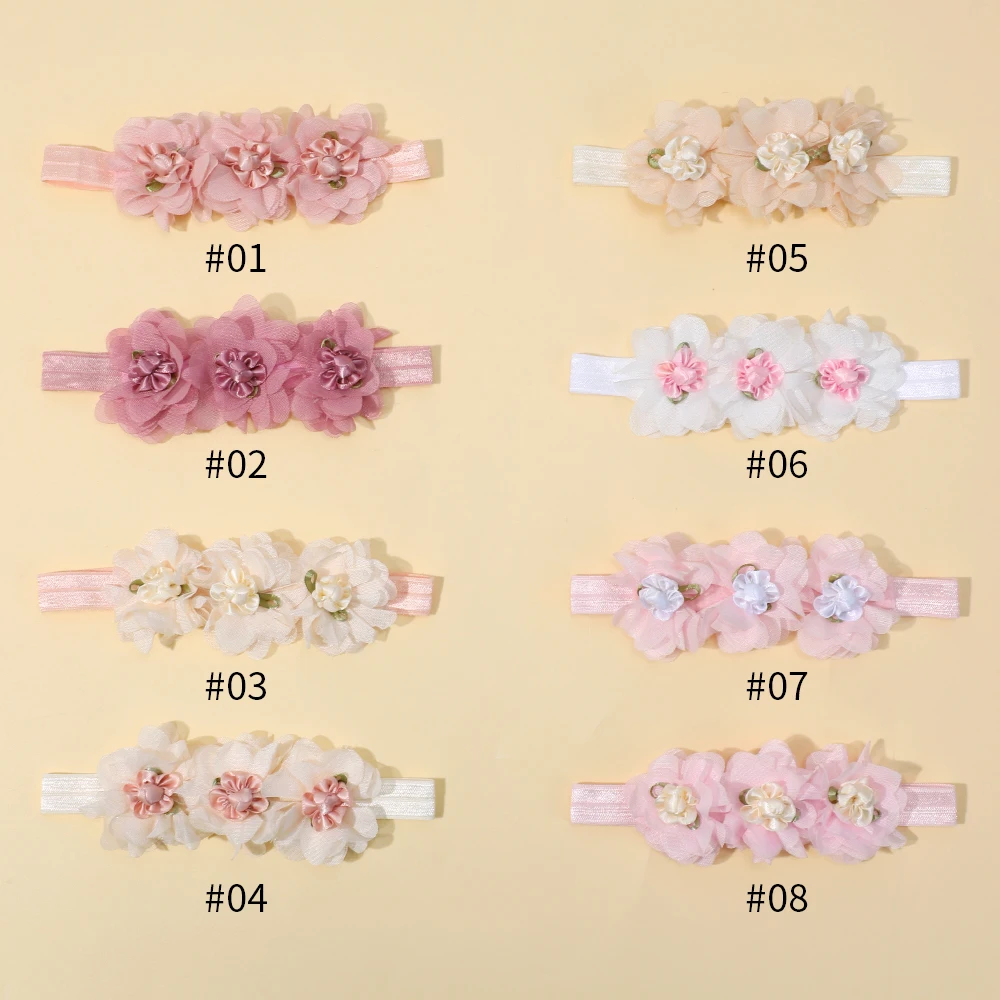 Newborn Lace Flower Headband for Girl Children Elastic Hair Bands Baby Hairband Soft Toddler Headwear Cute Hair Accessories Gift