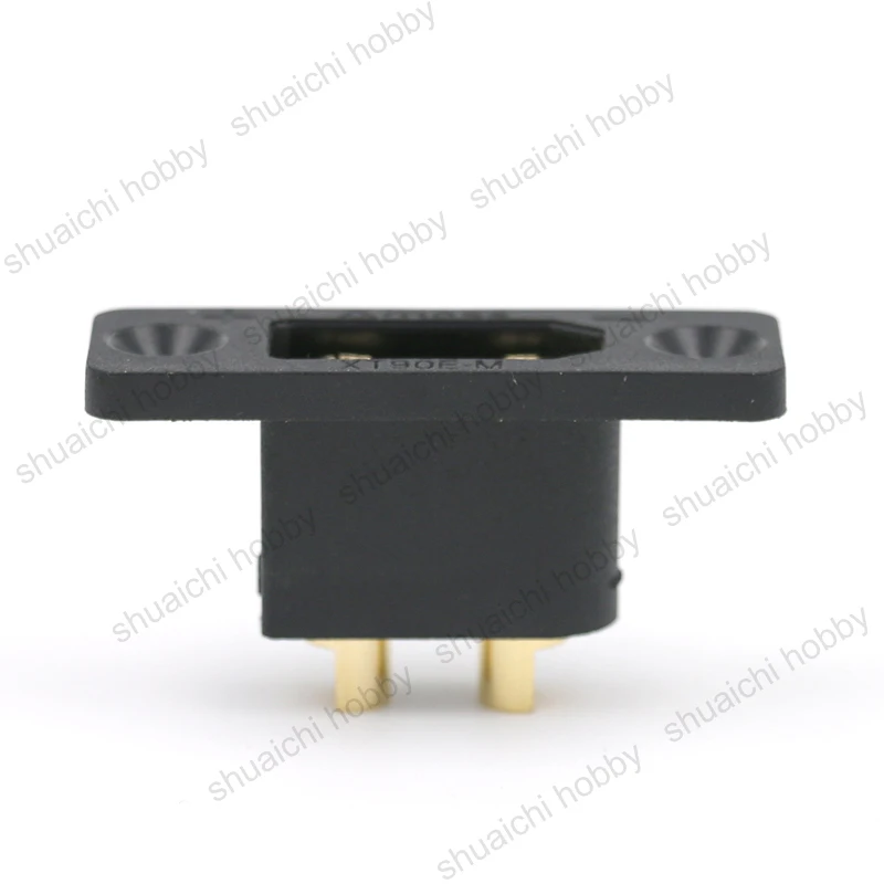 DC 500V 30A XT90E-M Gold-Plated Male Connector Mountable Banana Plug with Fixed Hole for Drone RC Airplane Battery Accessories