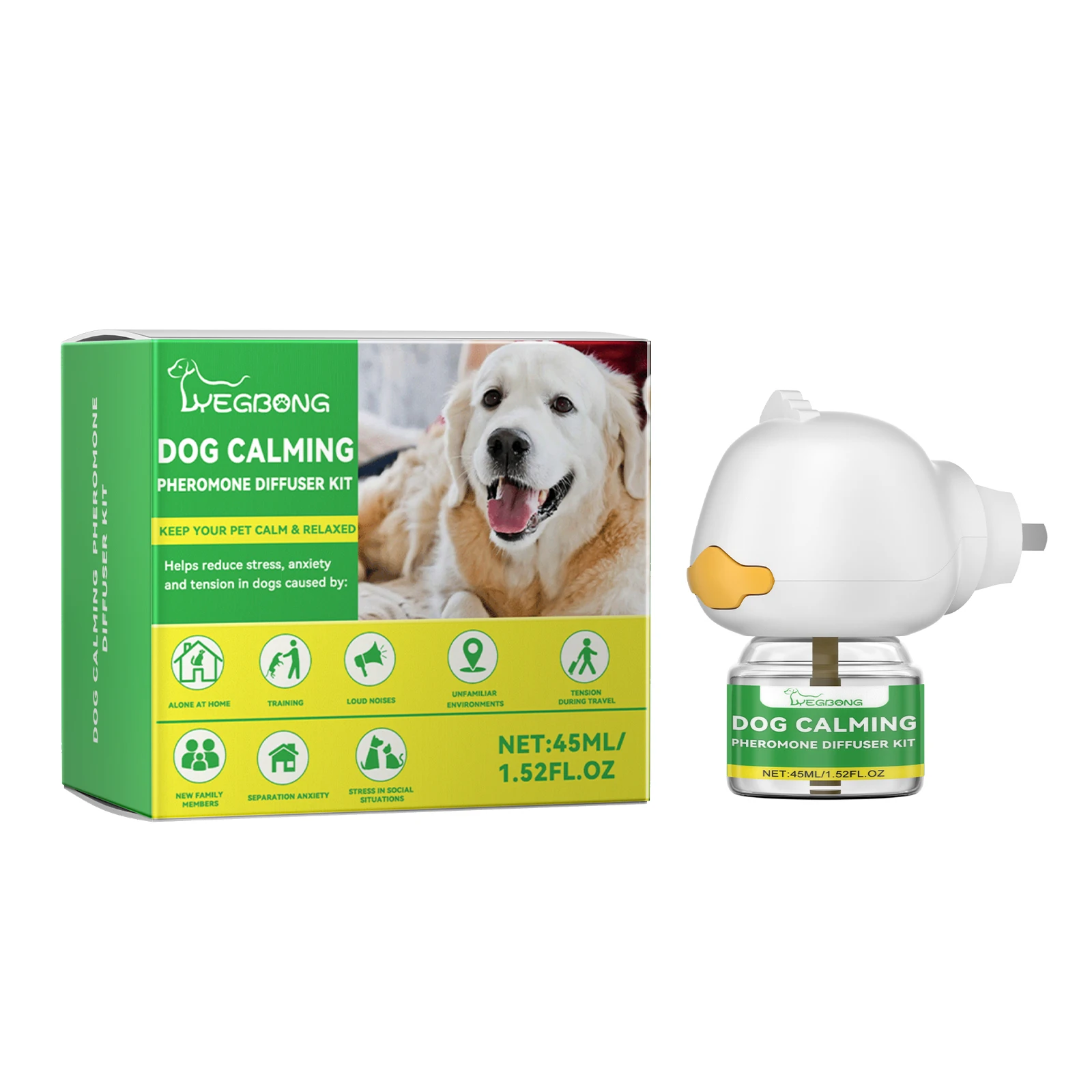 Kit diffuseur apaisant pour chien, relaxation, anti-anxiété, prévention du stress environnemental, p