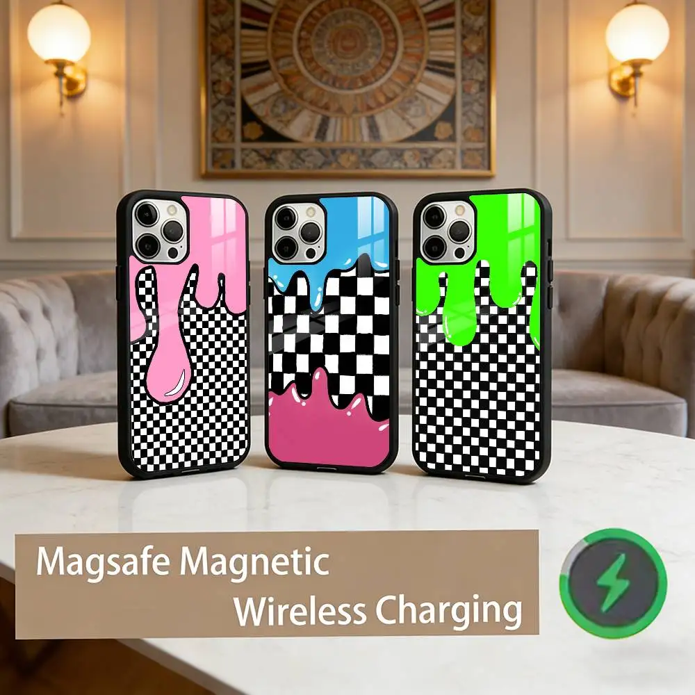 

checkerboard chess board Phone Case For iPhone17,16,15,14,13,12,11 Plus,Pro Max Magnetic For Magsafe Wireless Charging