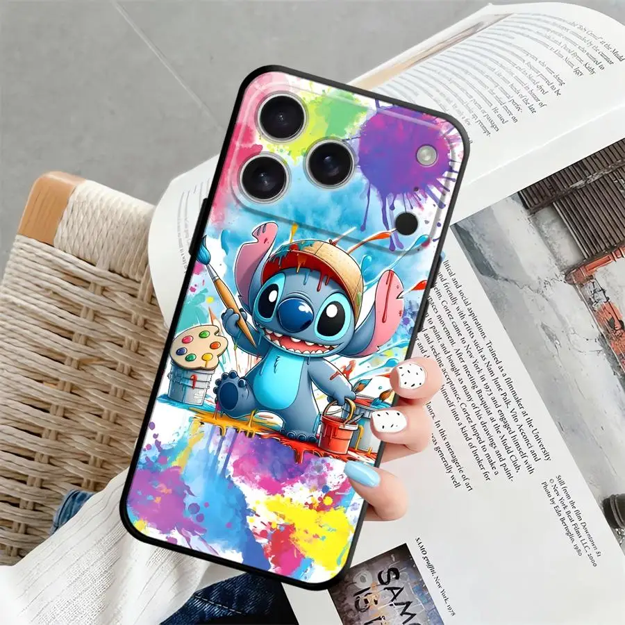 Disney Stitch Blue Case for iPhone 17 16 Pro Max 15 Plus SE 13 Mini 17Air 7 8 14 X XS XR 11 12 Soft Back Phone Cover