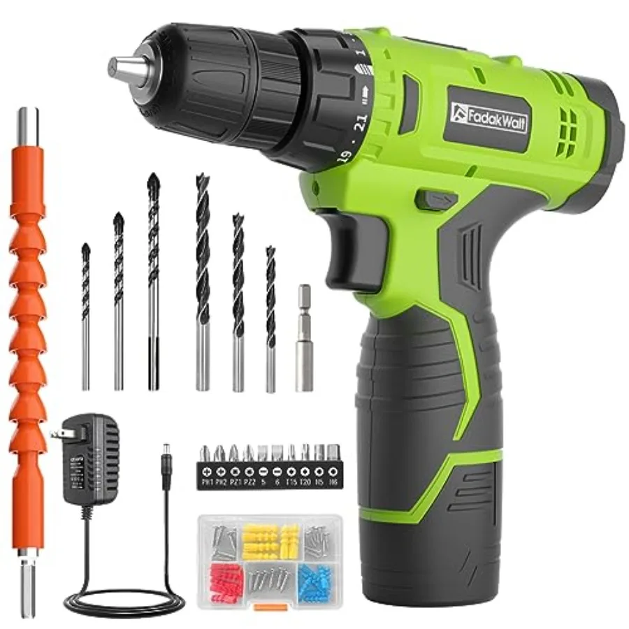 

【Spot goods】Cordless Drill Set12V Power Drill Set with Battery and Charger Electric Driver/Drill Bits 3/8'' Keyless Chuck 21+1