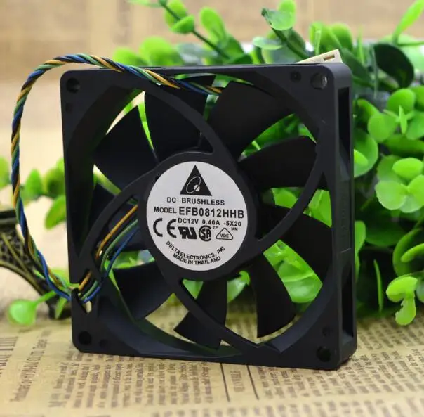 

EFB0812HHB 12V 0.4A 8015 four-wire PWM intelligent temperature control fan