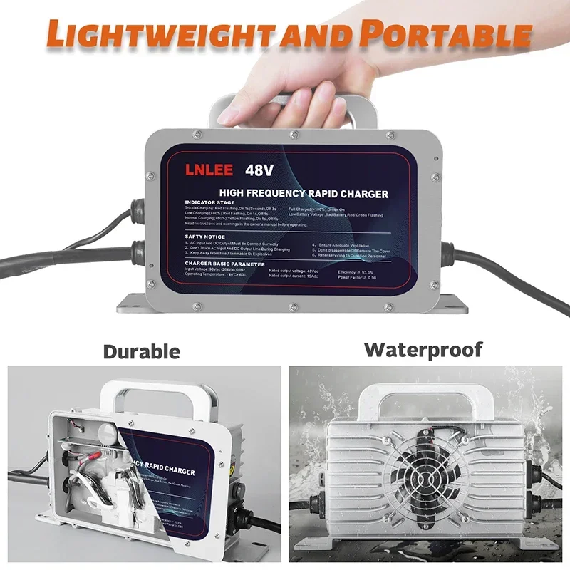 LNLEE LN900G 60v lithium ion battery smart charger 67.2v 48v lifepo4 club car golf cart battery charger