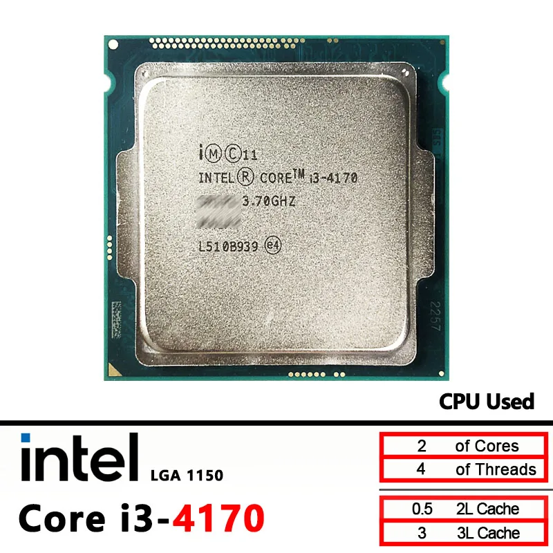 

Intel Core i3-4170 Б/у i3 4170 Двухъядерный четырехпоточный процессор 3,7 ГГц 3M 54 Вт LGA 1150