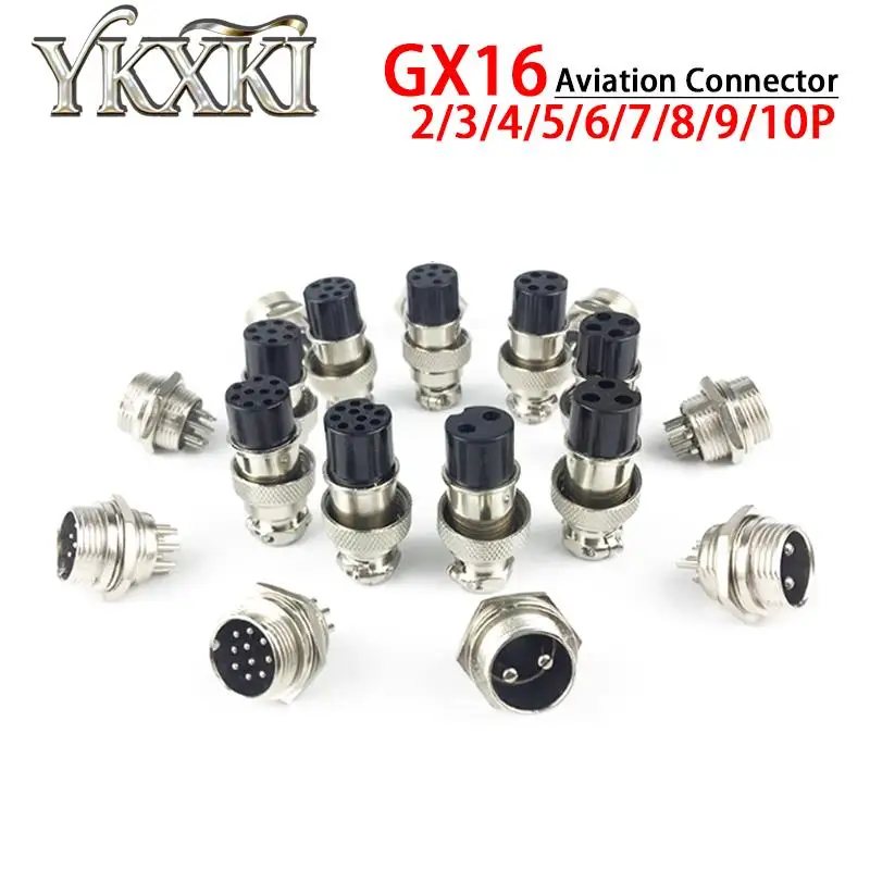 2-5PCS GX16 2P 3P 4P 5P 6P 7P 8P 9P 10Pin Male/Female Dockin
