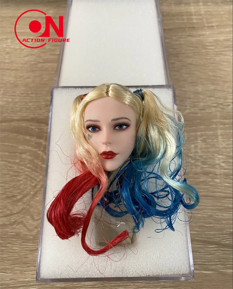 Babyface 1/6 Skala Joker Mädchen Kopf Sculpt Haar Transplantation Clown Kopf Carving Fit 12'' Weibliche Soldat Blass Action Figur körper