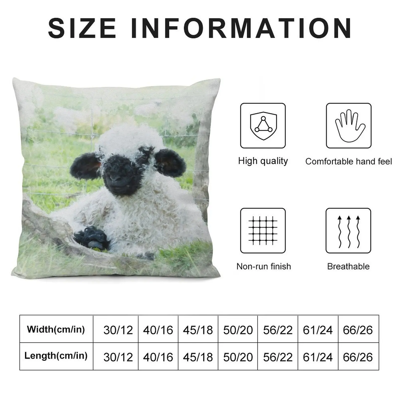 Valais Blacknose Sheep Watercolour Photograph. Throw Pillow luxury throw pillow covers Sofa Cushions Cover pillow