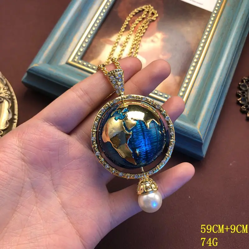 Exquisite fashionable design planet enamel glaze pendant necklace earrings jewelry versatile  jewelry