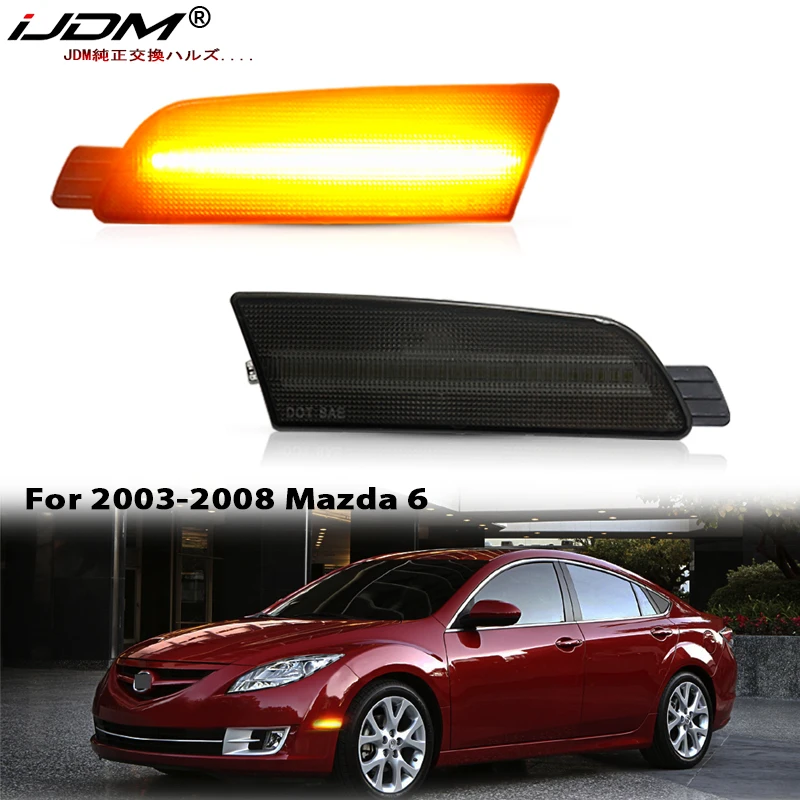 

2pcs Car T10 LED Front Side Marker Lamp Fender Light For 2009-2013 Mazda 6 Atenza Sedan GG1 Amber Turn Signal Light/Driving Ligh