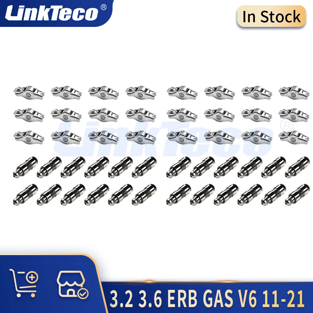 Engine Parts 24x Rocker Arms & 24x Valve Lifters Kit Fit 3.2 3.6 L ERB GAS V6 For RAM CHRYSLER JEEP GRAND CHEROKEE DODGE CHARGER