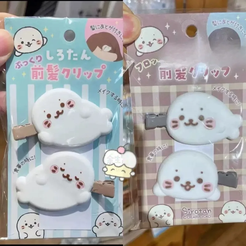 Pinza para el pelo con sello de dibujos animados Y2K, horquilla japonesa de animales bonitos para mujeres y niñas, accesorios para el cabello Kawaii, pasadores para cabello fino