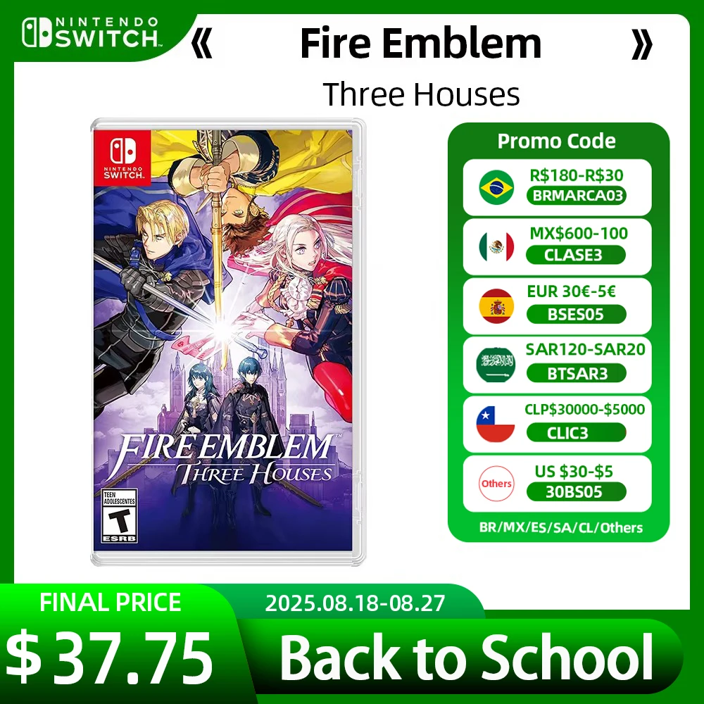 Fire Emblem Three Houses نينتندو سويتش صفقات الألعاب 100% الرسمية الأصلية بطاقة الألعاب المادية RPG النوع للتبديل OLED Lite
